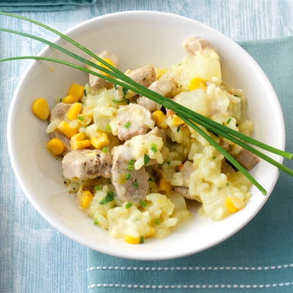 Risotto mit Kohlrabi und Schweinefilet