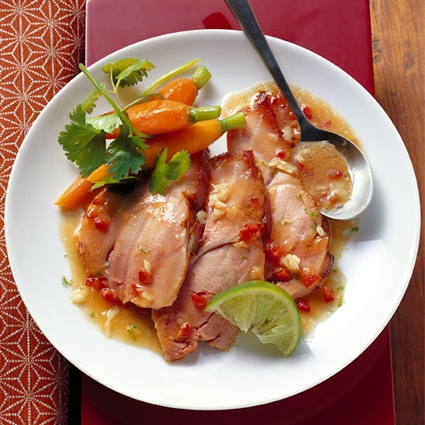 Spanferkel mit Koriandermöhren