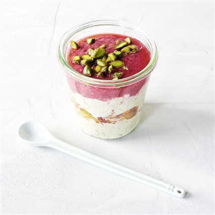Zuckerfreie Himbeer-Overnight-Oats