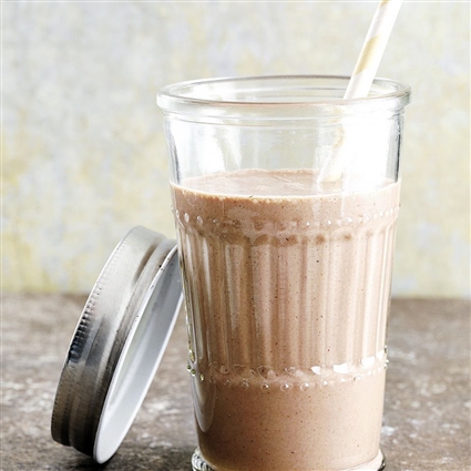 Nougat-Bananen-Proteinshake