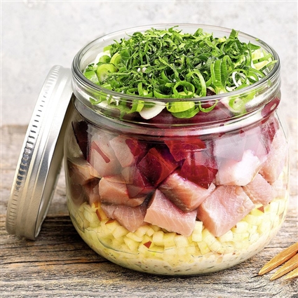 Rote-Bete-Matjes-Salat im Glas