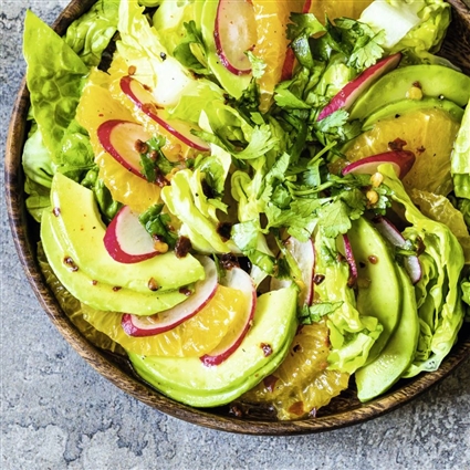 Salat mit Zitrusdressing