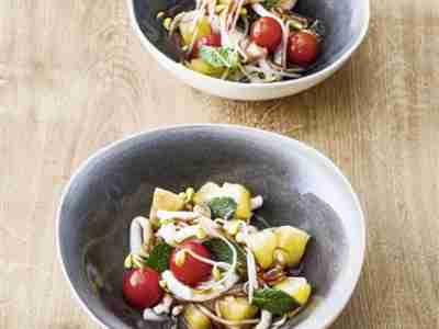 Ananas-Tintenfisch-Salat