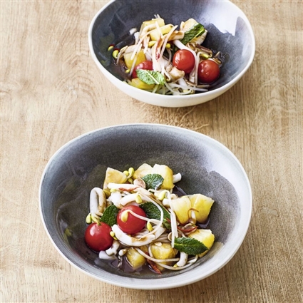 Ananas-Tintenfisch-Salat
