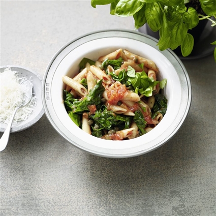 One-Pot-Tomaten-Spinat-Pasta