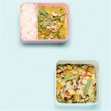 Kürbis-Curry und Kürbis-Auflauf mit Bohnen