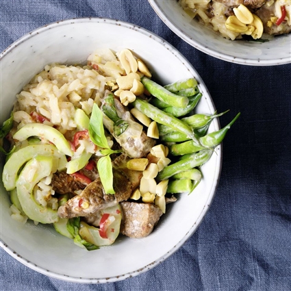 All-in-one-Curry mit Bohnen und Papaya