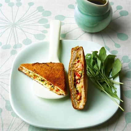 Croque Monsieur mit Taschenkrebsfleisch