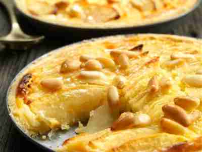 Apfeltarte mit Frischkäse