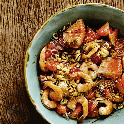 Pomelosalat mit Garnelen