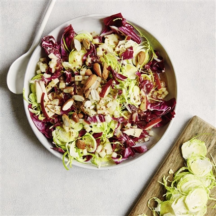 Rosenkohl-Radicchio-Apfel-Salat