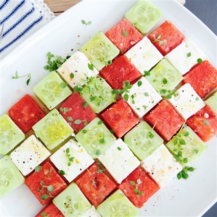 Wassermelonen-Feta-Salat