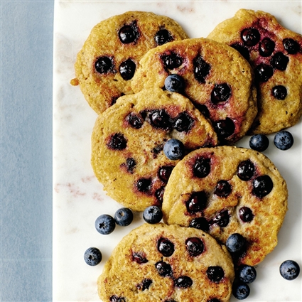 Zuckerfreie Heidelbeer-Pancakes