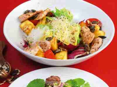 Fitness-Salat mit Putenfilet