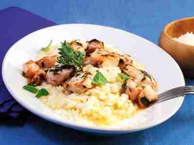 Risotto mit Kräuter-Kaninchen