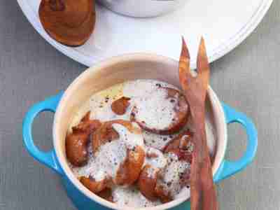 Kalbsnierenragout mit Portweinsahne