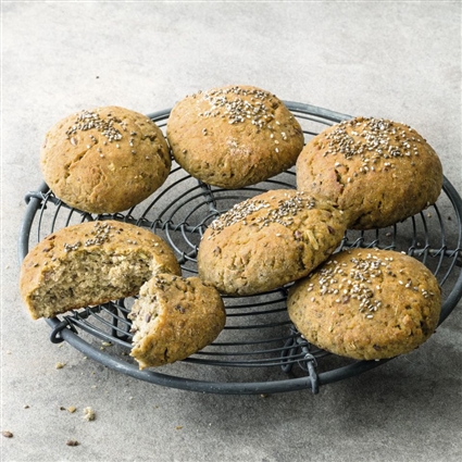 Buchweizen-Chia-Brötchen