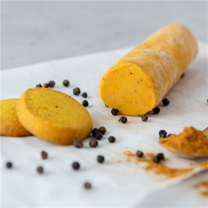 Kurkuma-Rollen-Plätzchen