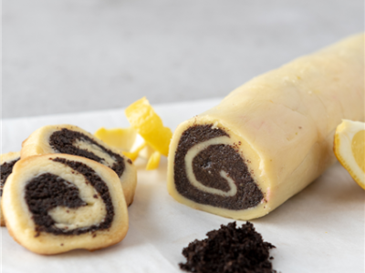 Zitronen-Mohn Rollenplätzchen