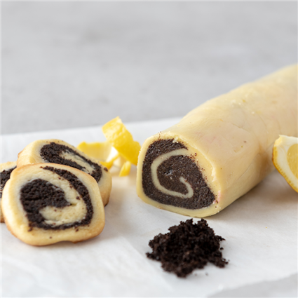 Zitronen-Mohn Rollenplätzchen