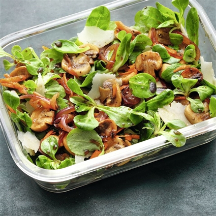 Karamellisierter Pilzsalat