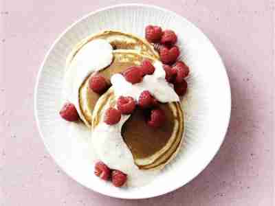 Buchweizen-Pancakes mit Himbeeren