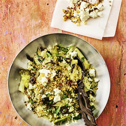 Grüner Couscous-Gemüse-Salat