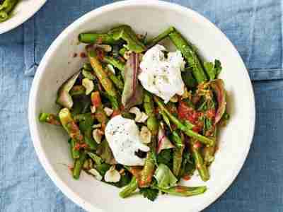 Grüner Bohnensalat mit Mozzarella