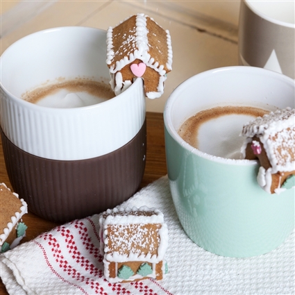 Vegane Mini-Lebkuchenhäuser