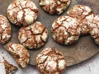 Lebkuchen-Crinkle-Cookies