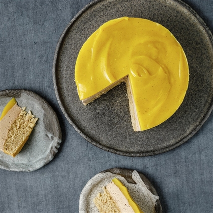 Vegane Mango-Cappuccino-Torte