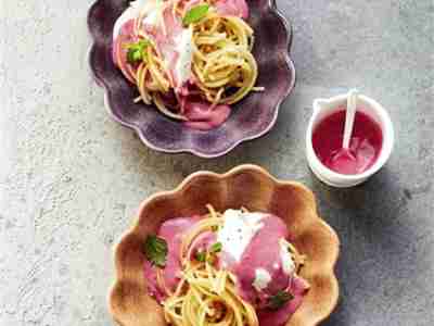 Zuckerfreies »Spaghetti-Eis«-Dessert