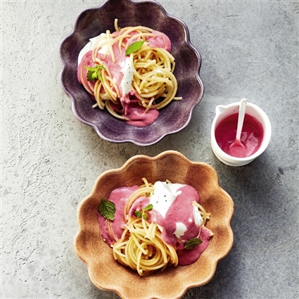 Zuckerfreies »Spaghetti-Eis«-Dessert
