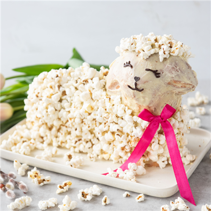 Zuckerfreies Osterlamm mit Popcorn-Fell