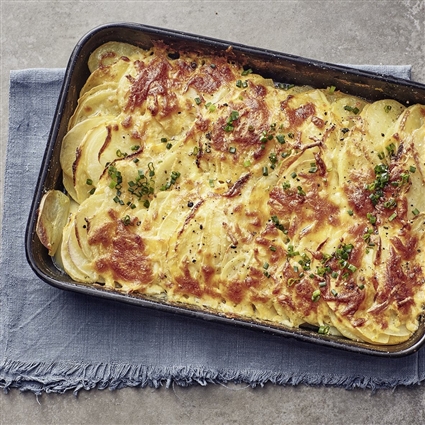 Kartoffel-Steckrüben-Gratin