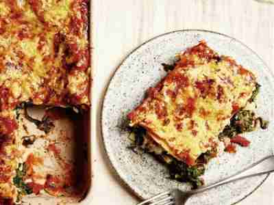 Lasagne mit Blumenkohlsauce