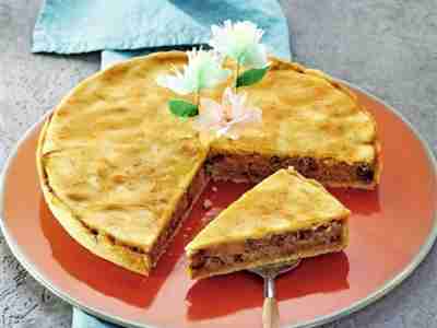 Zuckerfreier gedeckter Apfelkuchen