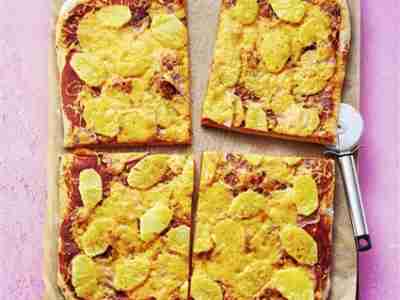 Zuckerfreie Pizza Hawaii
