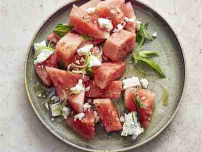 Einfacher Wassermelonen-Feta-Salat