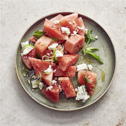 Einfacher Wassermelonen-Feta-Salat