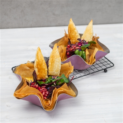 Ziegenkäse-Salat in Filoteig-Körbchen