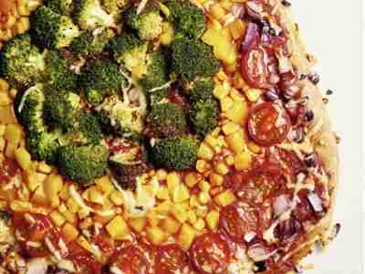Regenbogen-Pizza