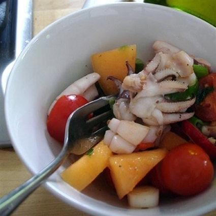 Tintenfisch-Antipasti aus dem Wok