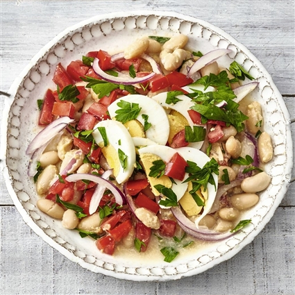 Bohnensalat mit Sesamsauce