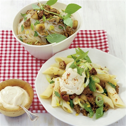 Hack mit Chili-Joghurt