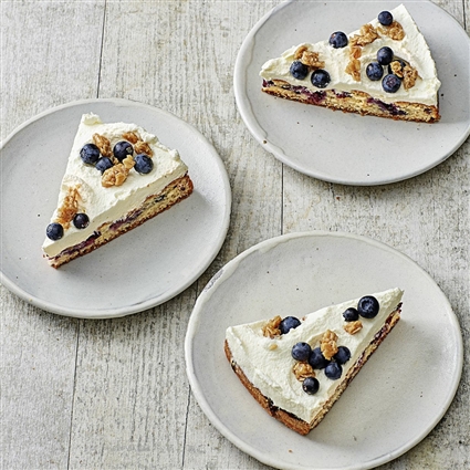 Heidelbeerkuchen mit Krokant