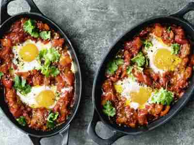 Rote Paprika-Shakshuka