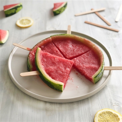Wassermelonen-Eis am Stiel