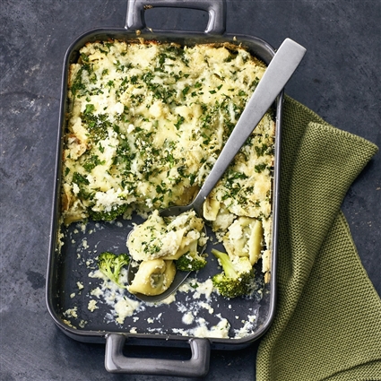 Gebackene Tortellini mit Pastinake