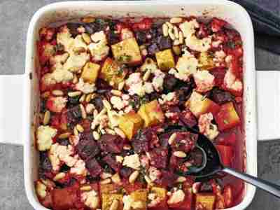 Rote-Bete-Gratin mit Feta